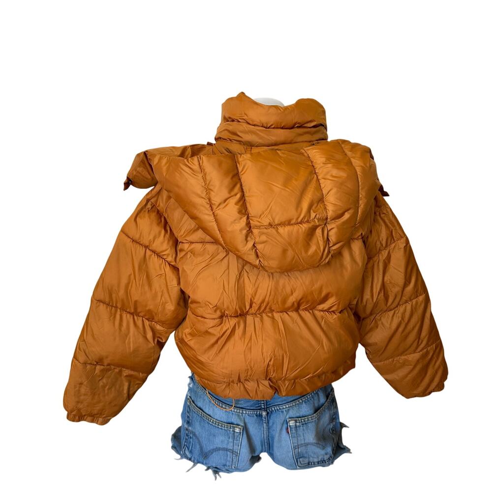 NVLT Copper Wonder Puffer Ski Jacket SMALL Hoodie Oversized Retro Designer $199 - Picture 6 of 10